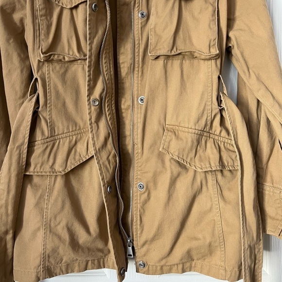 7 For All Mankind Military Belted Utility Trench Jacket Medium - Picture 6 of 8